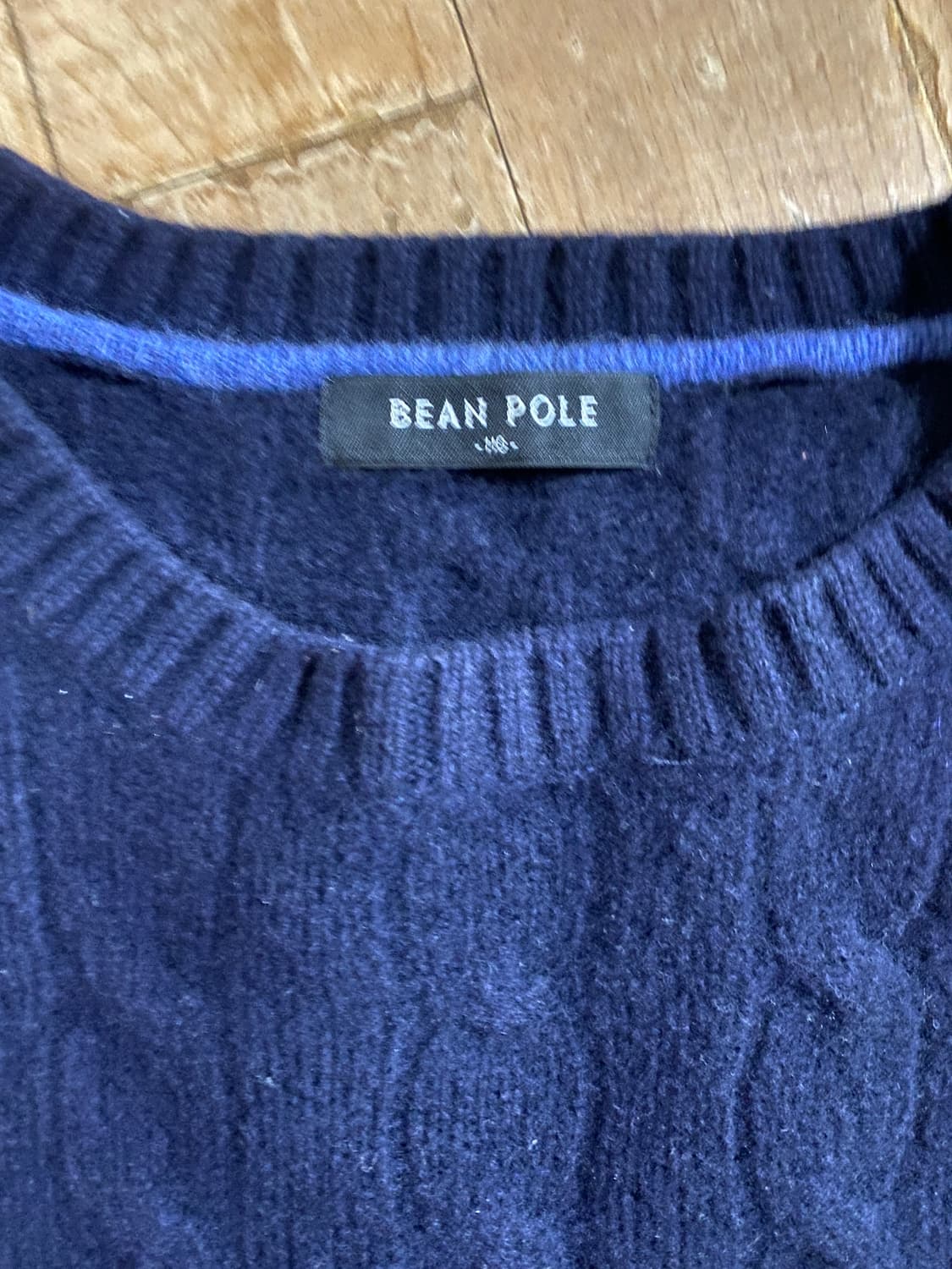 빈폴 네이비 케이블 울 니트 110 (105추천) 상품이미지2