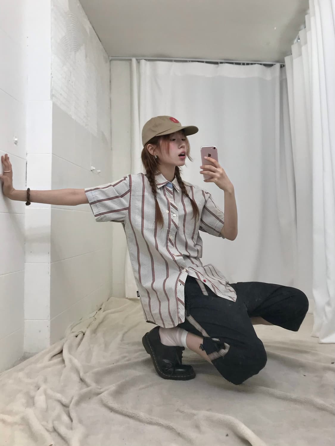 🤎 버버리 노바 체크 트랙 7부 나일론 팬츠 상품이미지3