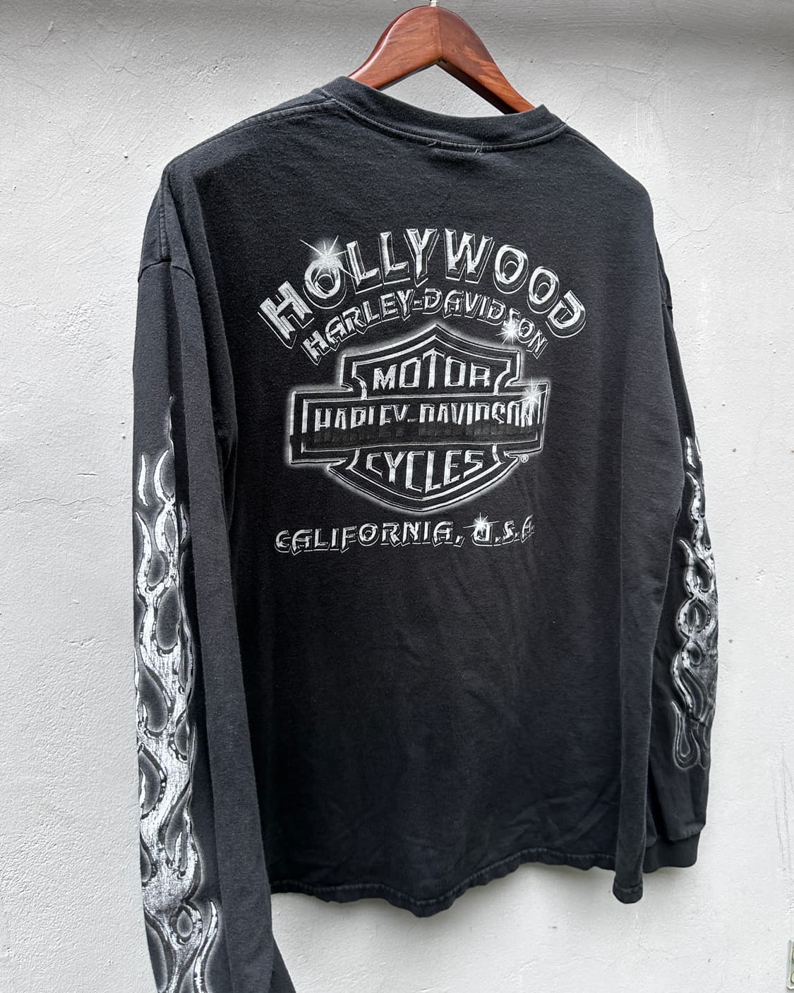 00s 할리 데이비슨 hollywood chrome flame 롱슬리브 상품이미지1