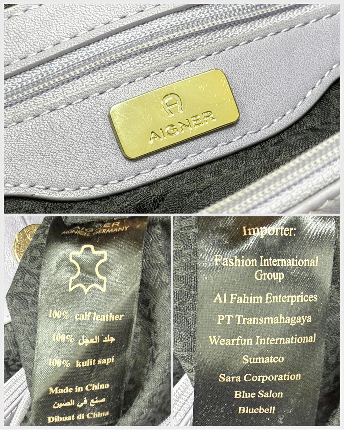 아이그너 라일락 카프스킨 보우 토트 & 숄더백 상품이미지9