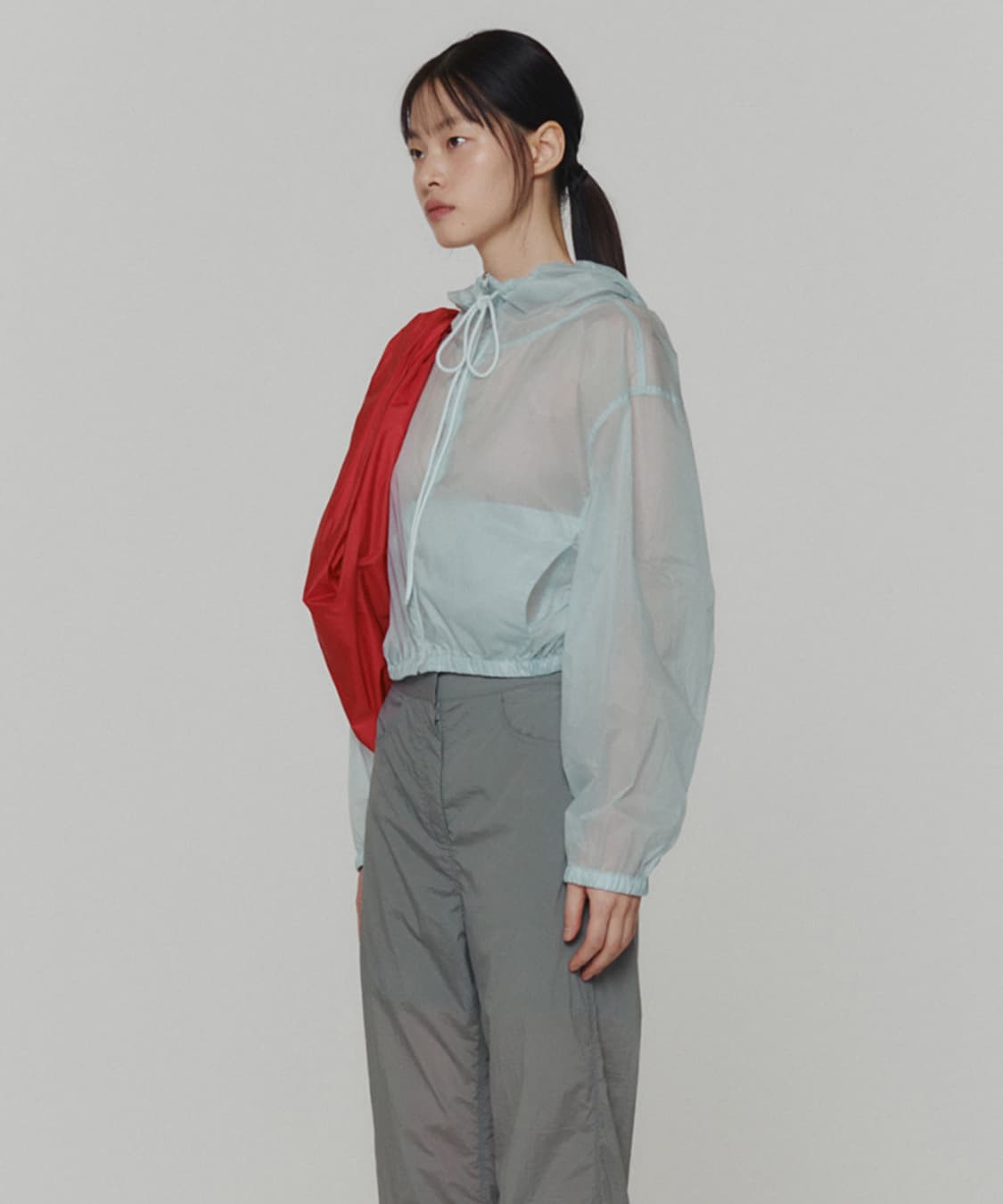 아모멘토 리버시블 셔링 바람막이 상품이미지8