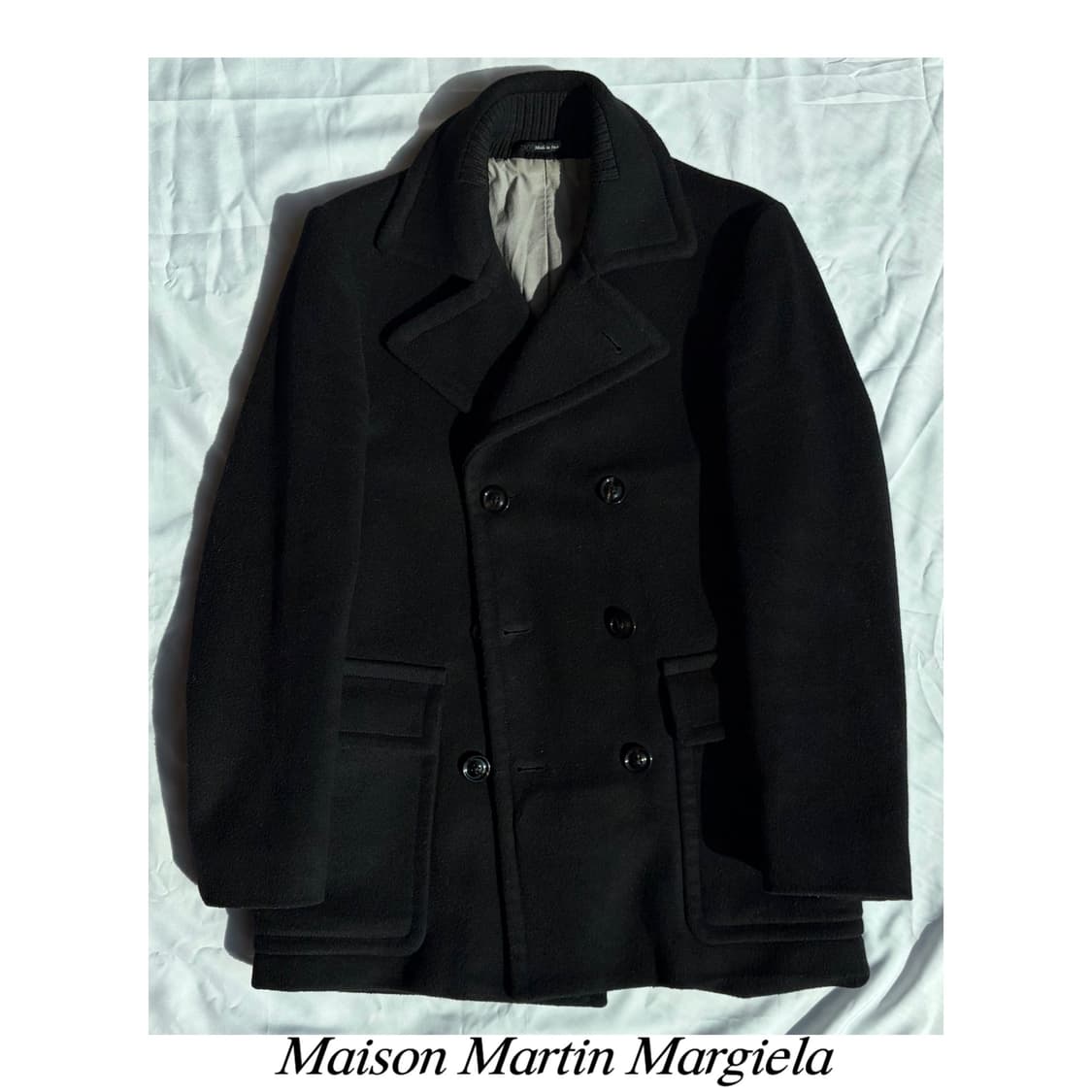 마르지엘라 컬렉션 피스 헤비 울 피코트 자켓 아카이브 아티저널 밀리터리 상품이미지1
