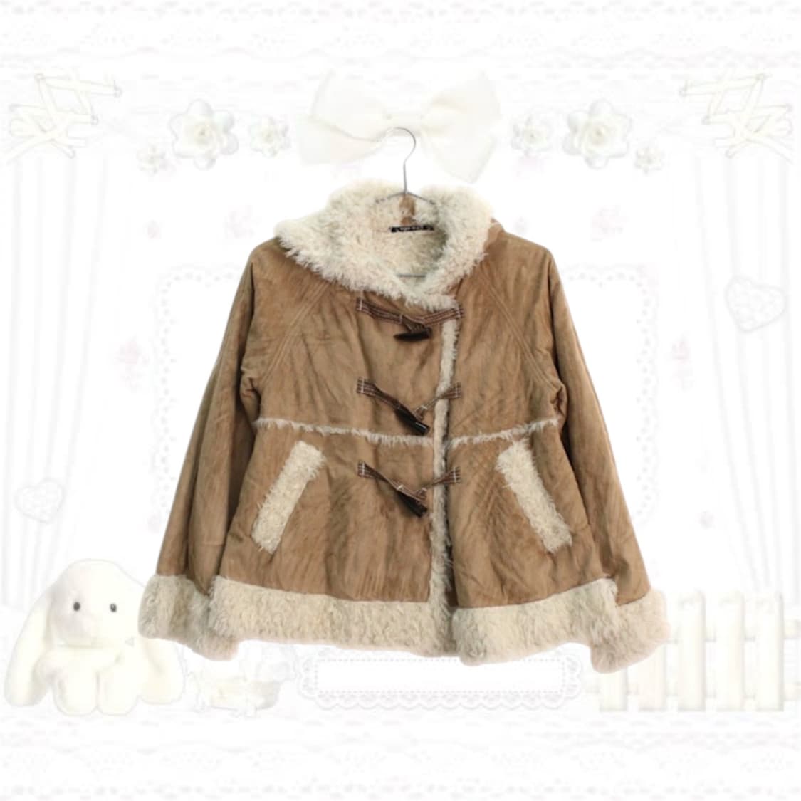 빈티지 퍼 무스탕 크루빈티지 모리걸 갸루 상품이미지1