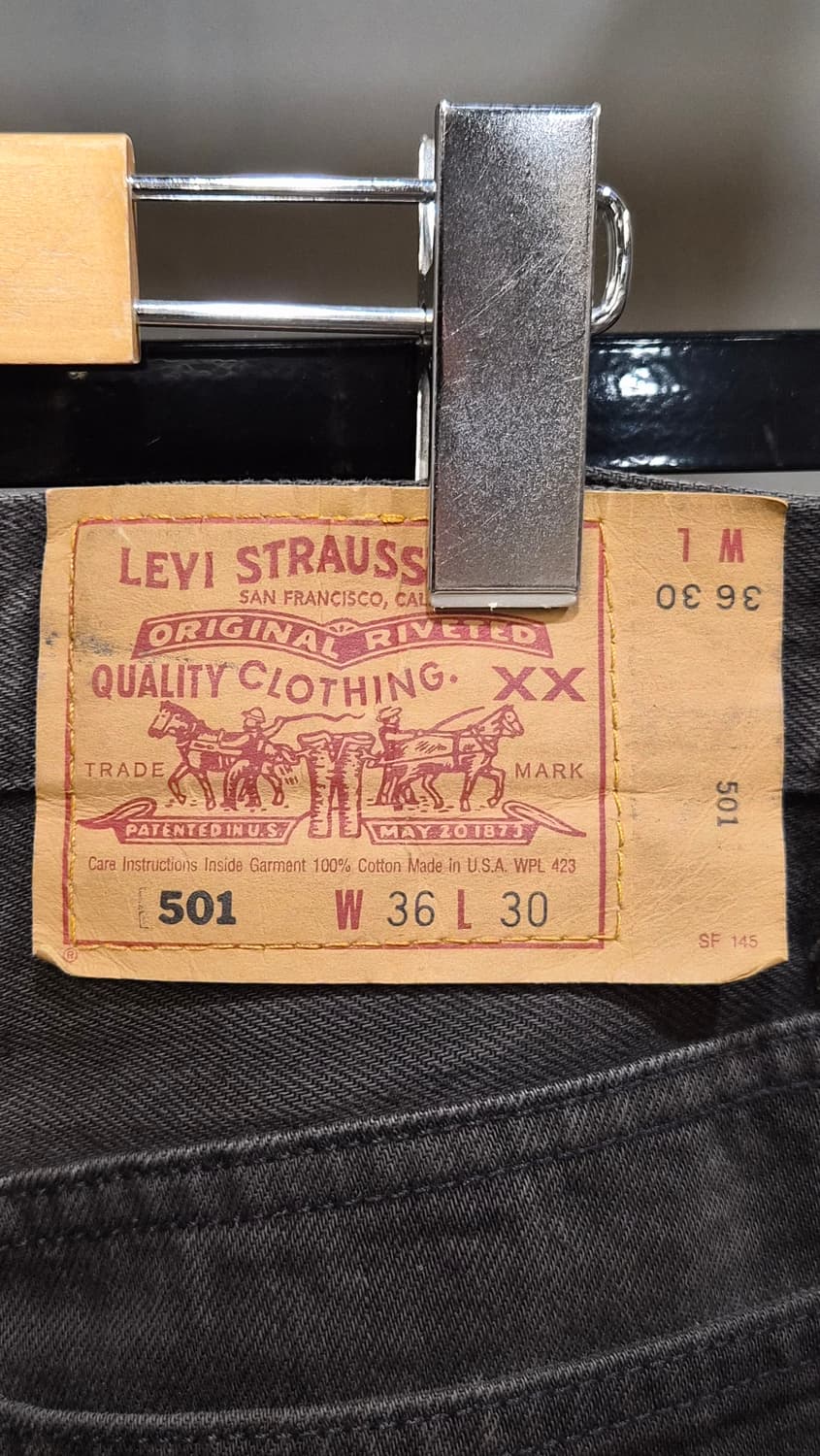 [36] 리바이스 501 95년생산 USA 블랙진  19.9 상품이미지5
