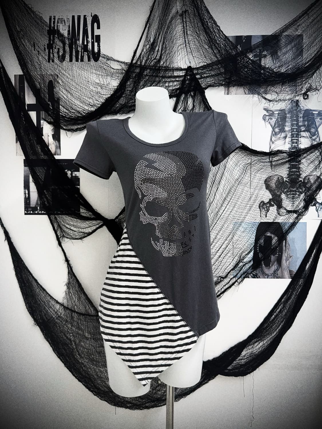 Skull beads detailed halfsleeve 상품이미지1
