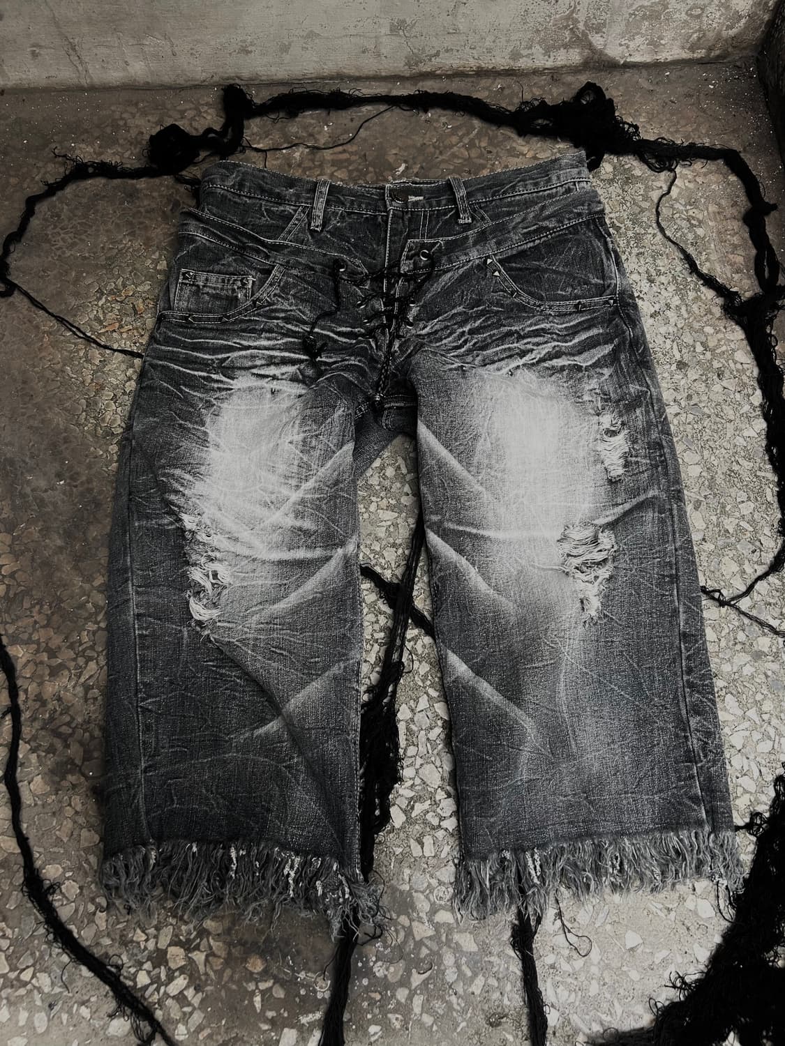 00s Rowbox lace-up v-kei pants 상품이미지2
