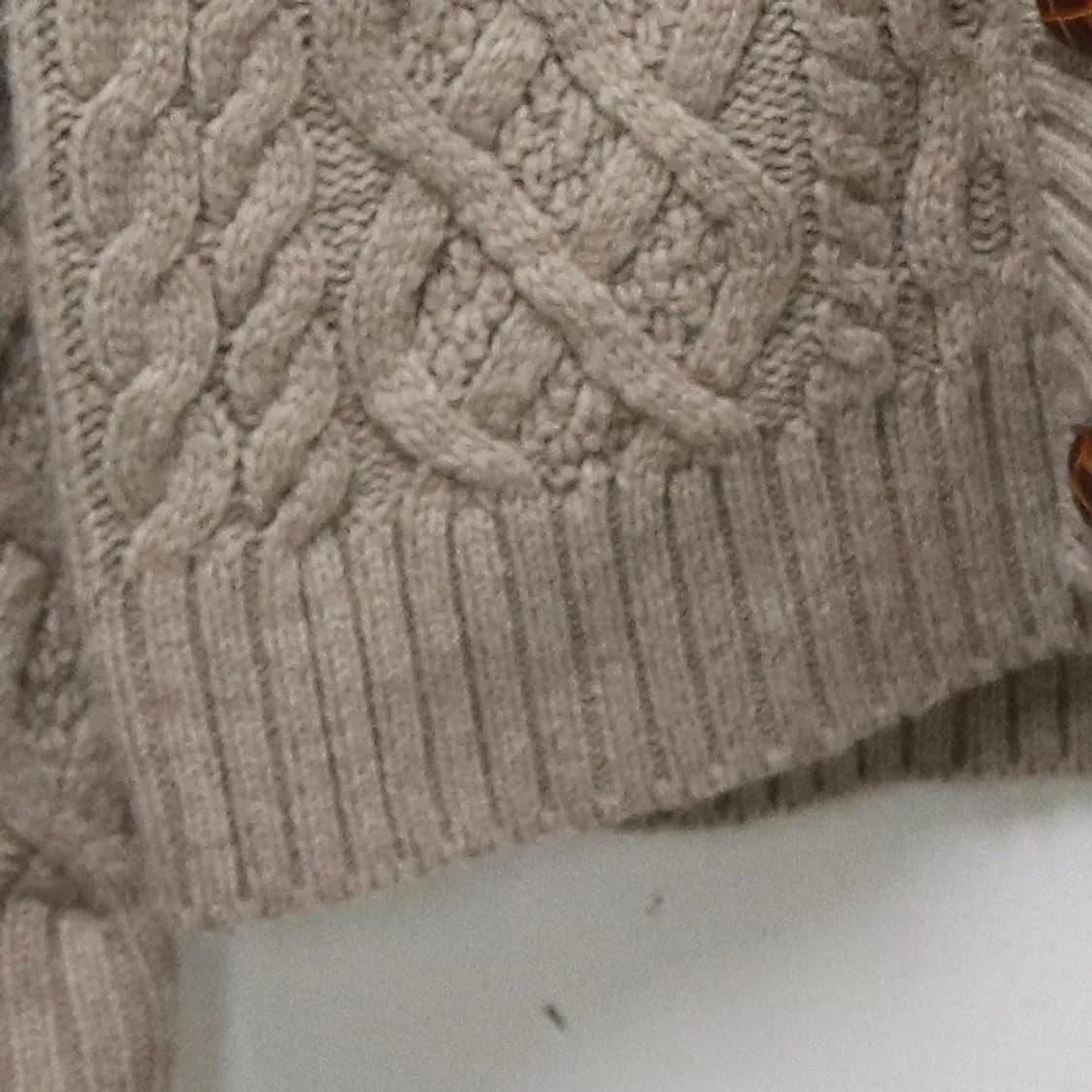 GU 브라운 후드 울 혼방 니트 자켓 61134 상품이미지4