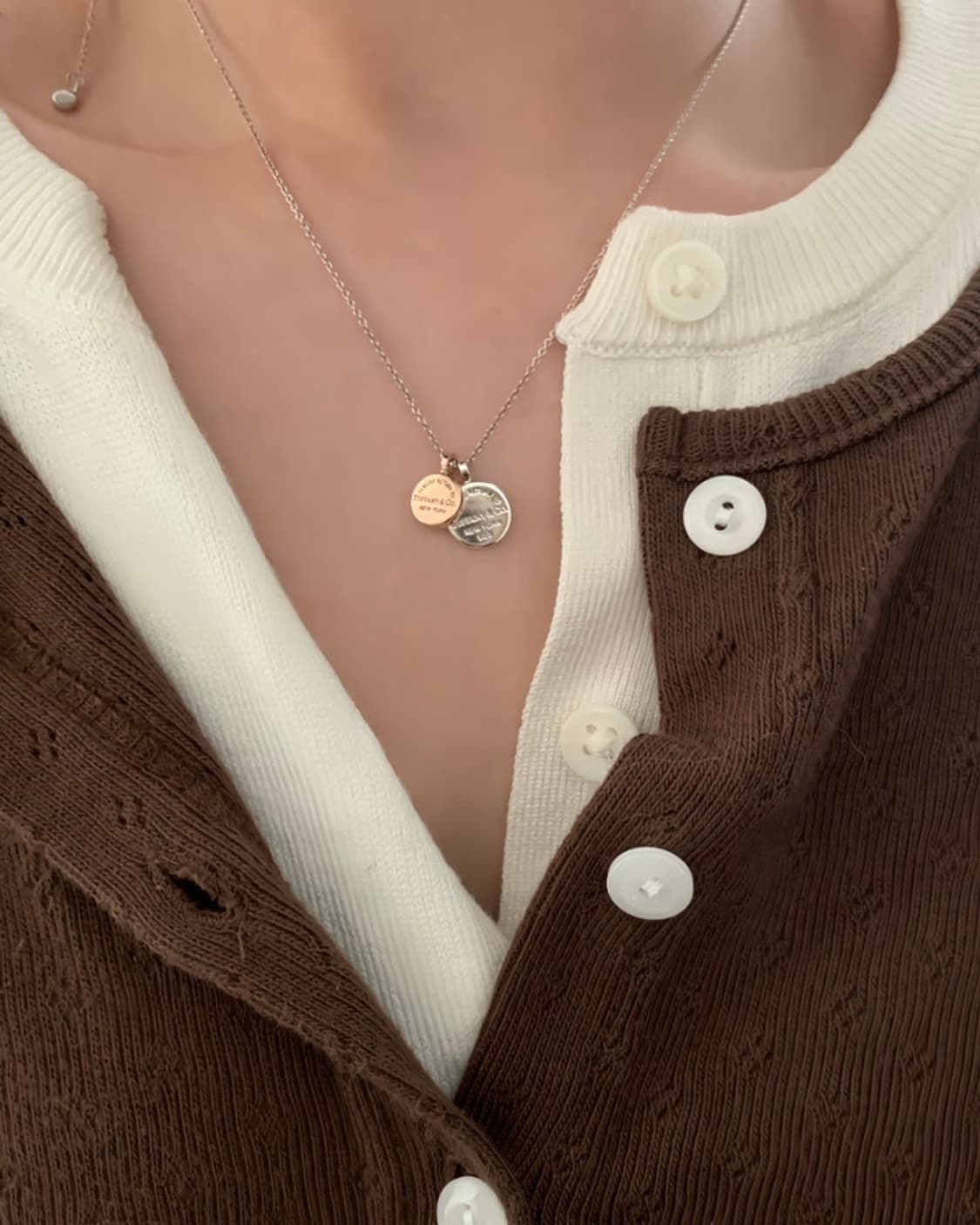 빈티지 티파니앤코 더블 코인 목걸이 상품이미지2