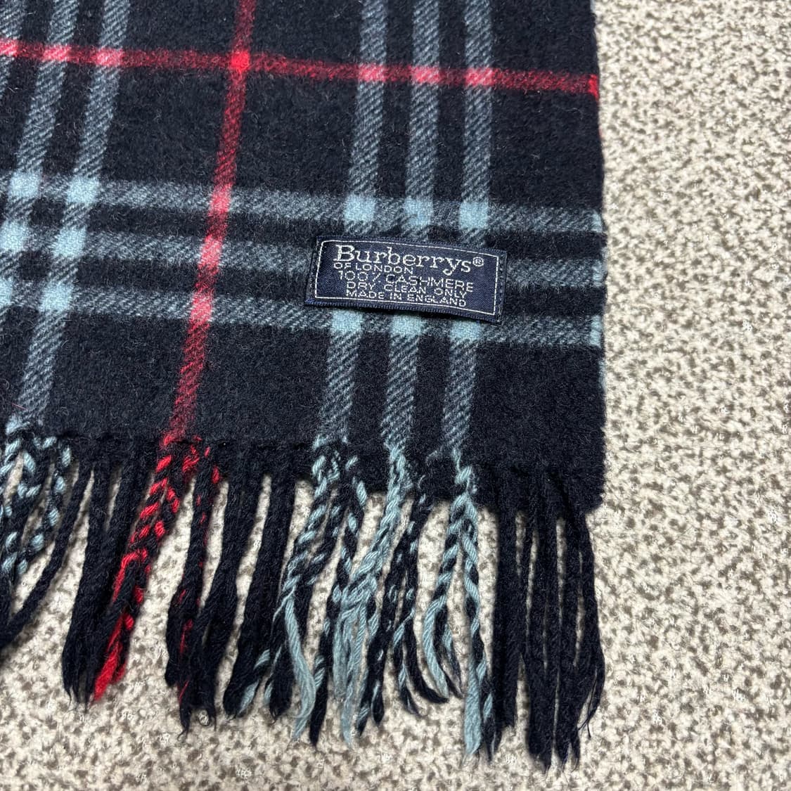 [택포,램스울100] 버버리 노바체크 네이비 머플러 목도리 [A+] 상품이미지2