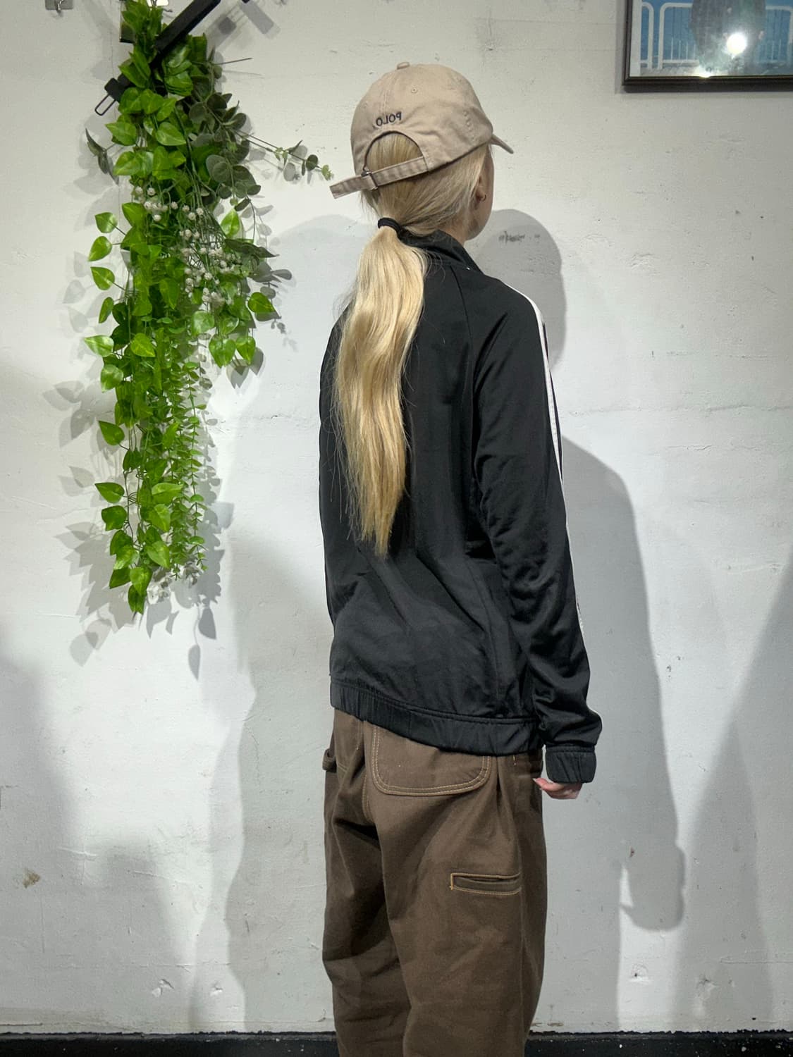 아디다스 블랙 화이트 삼선 스몰 로고 트랙탑 져지 M 상품이미지3