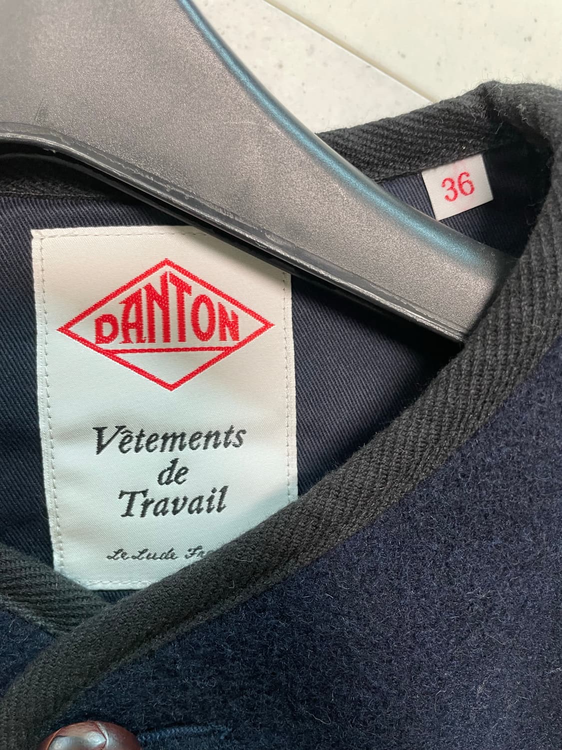 단톤 노카라 울자켓 네이비 36사이즈 상품이미지2