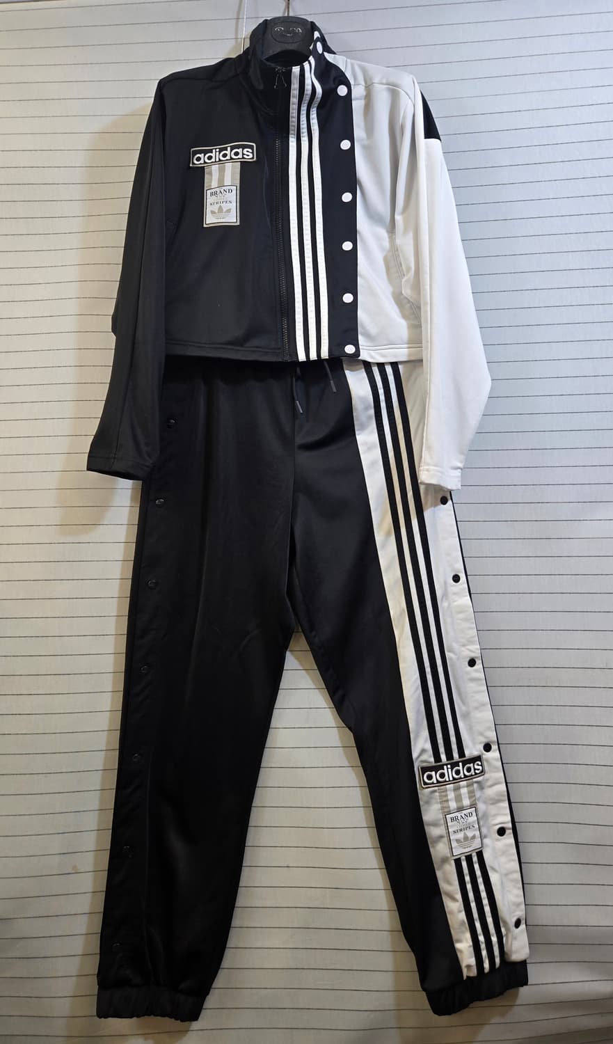 아디다스 아디 브레이크 블랙/화이트 트랙 세트 상품이미지1