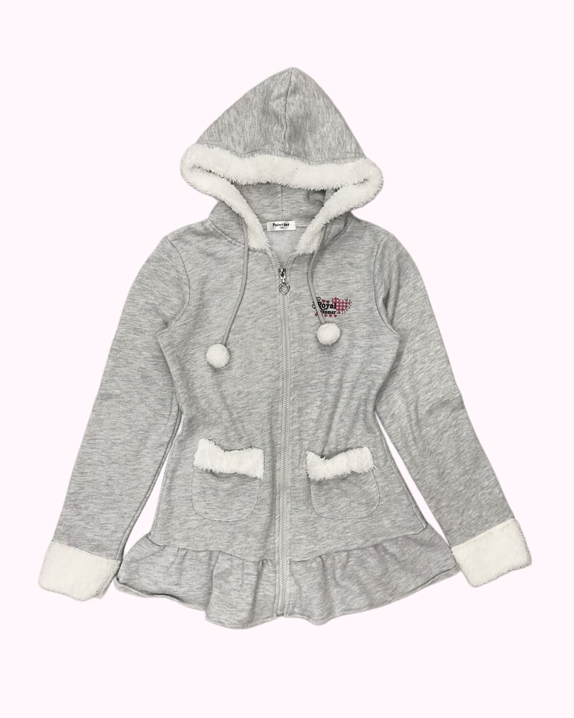 kitsch pompom hood zip-up 상품이미지1