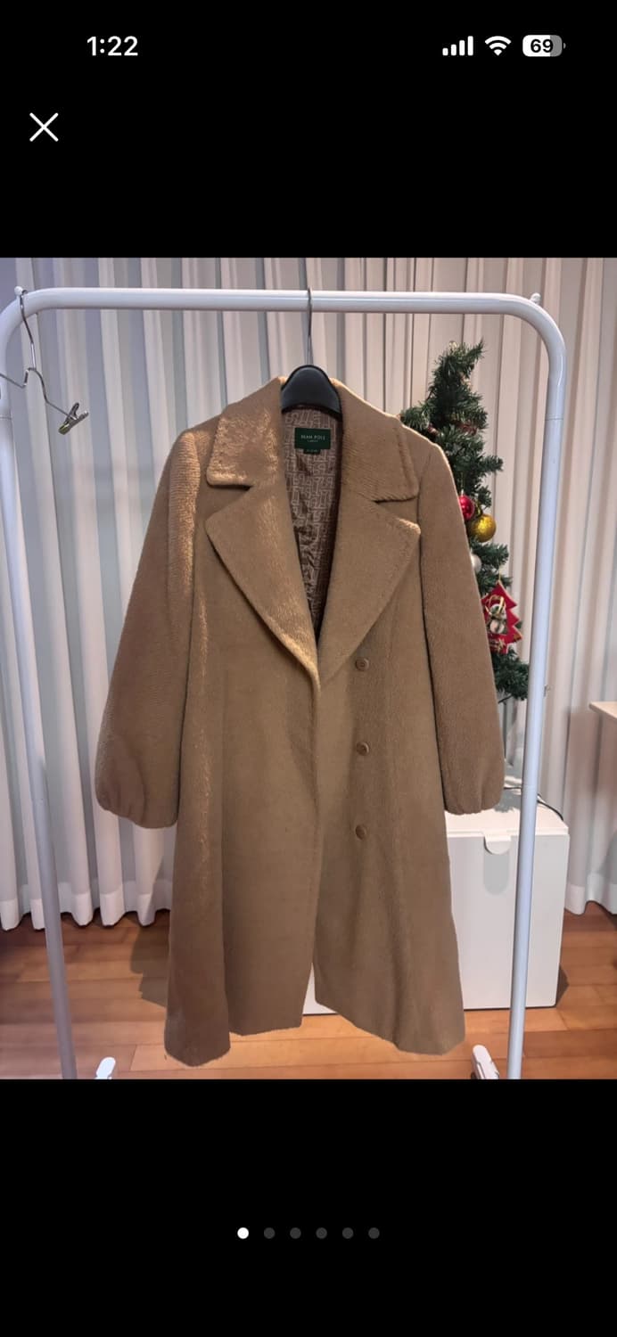 빈폴 카멜색 알파카 라마 코트 상품이미지1