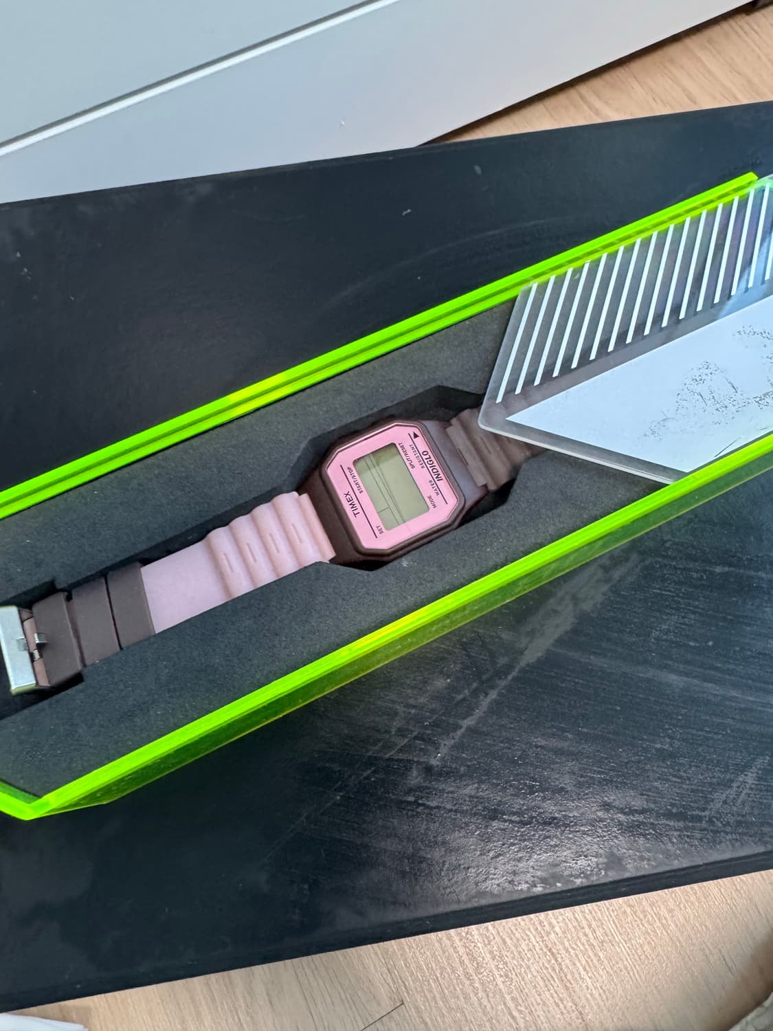 Timex80 indiglo 핑크브라운 빈티지 디지털시계 상품이미지2