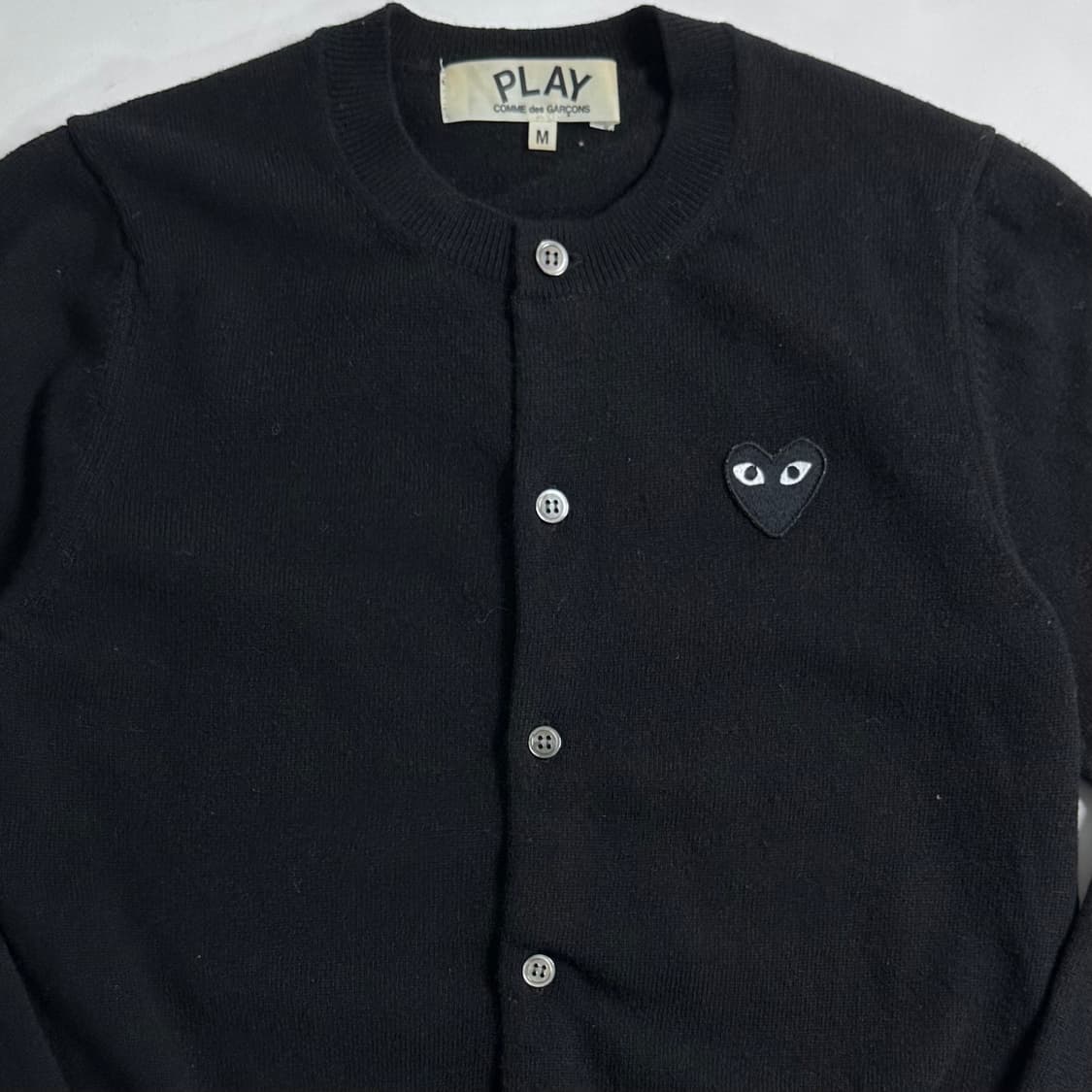 꼼데가르송 유넥 블랙 울 가디건 상품이미지2