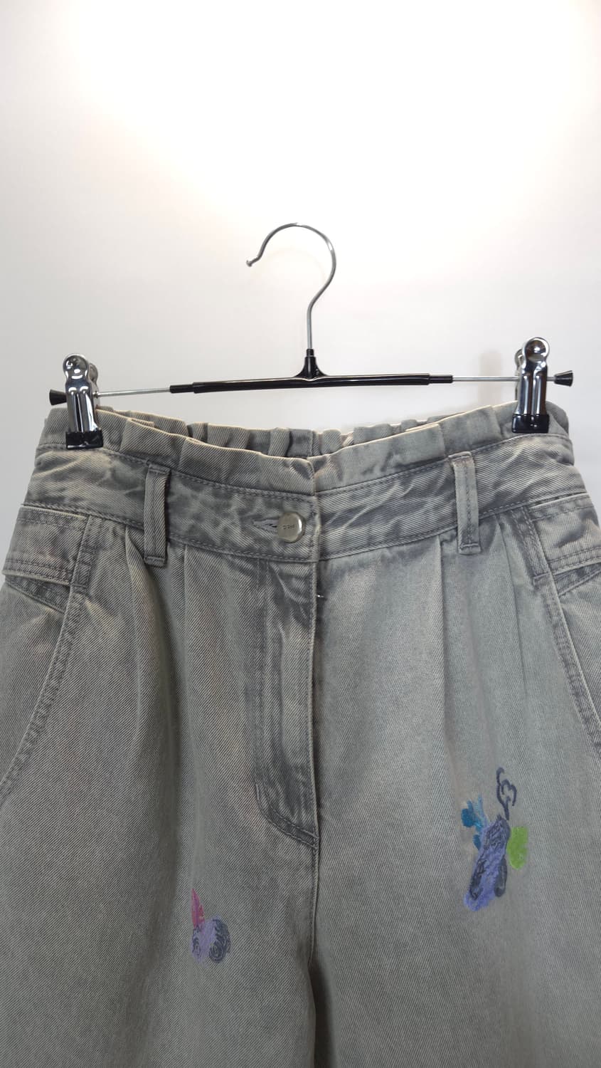 한섬 오즈세컨 2021 사파리 자수 페이퍼백 데님 팬츠 64-94 상품이미지2