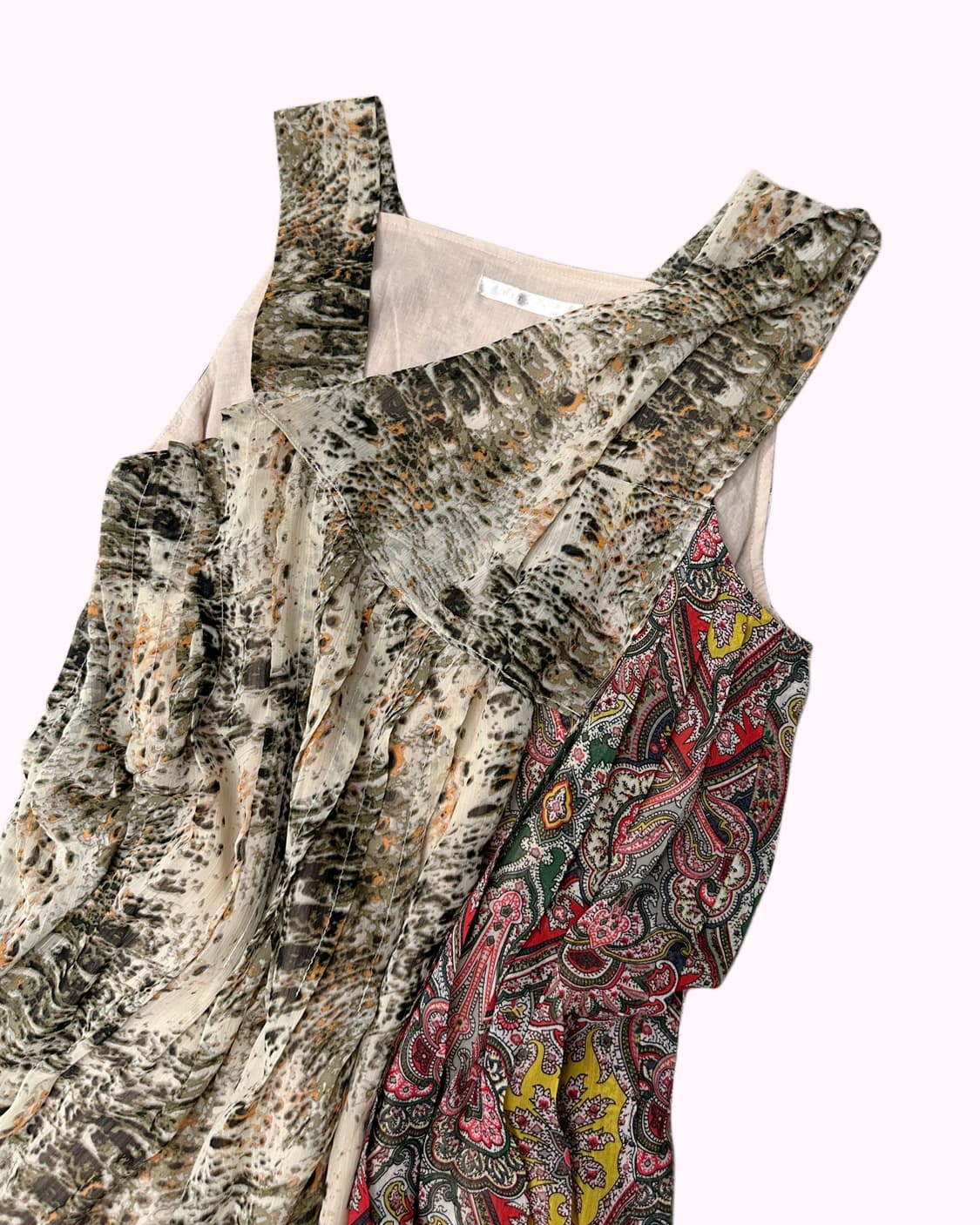 bohemian 2pattern drape dress 상품이미지2