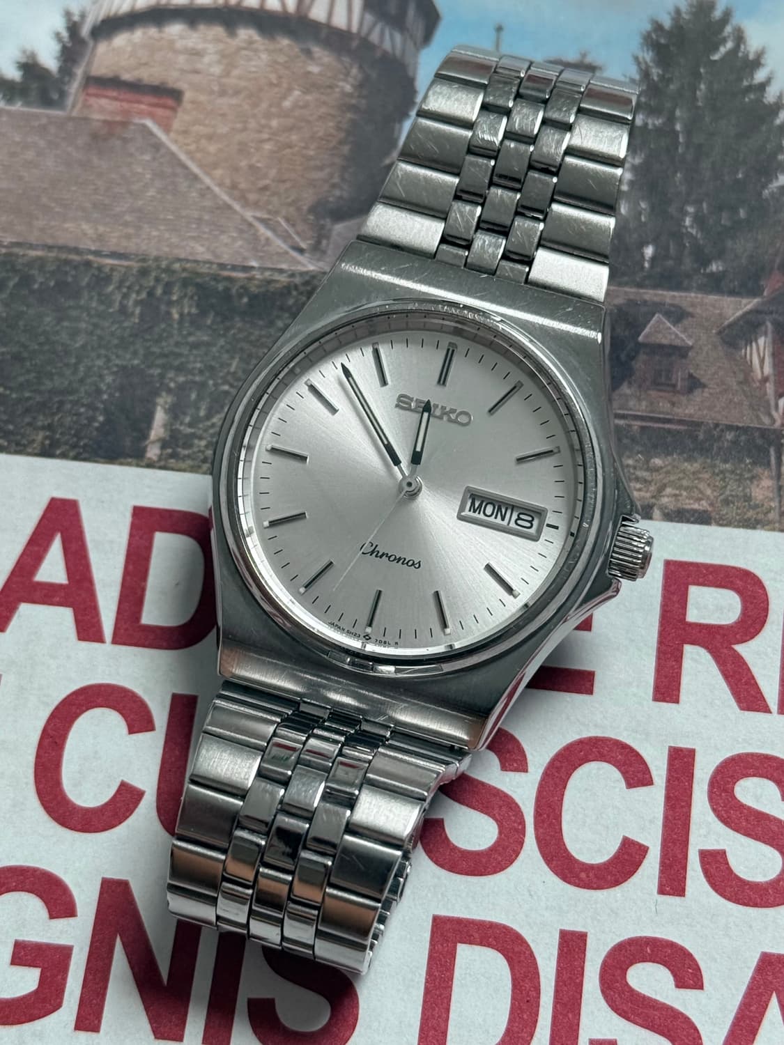 Seiko 세이코 쿼츠 Chronos 썬레이 Day Date 1990 상품이미지1