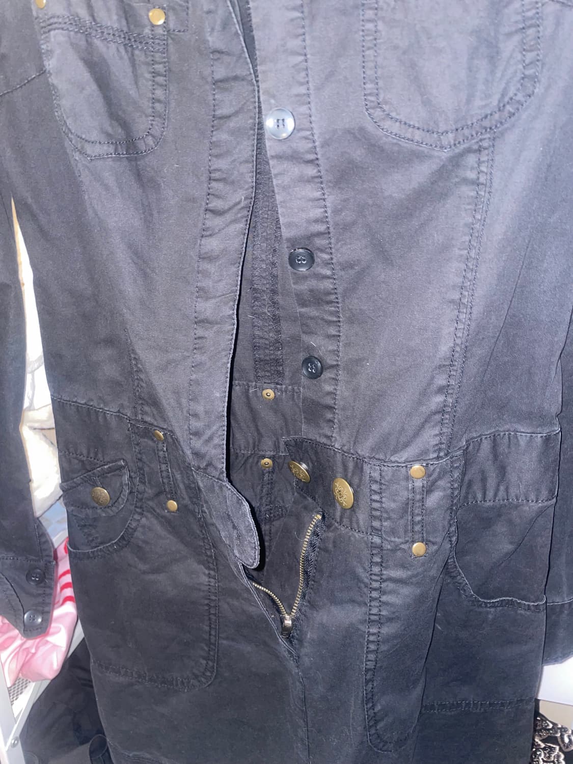 블랙 셔츠 미니 원피스 상품이미지4