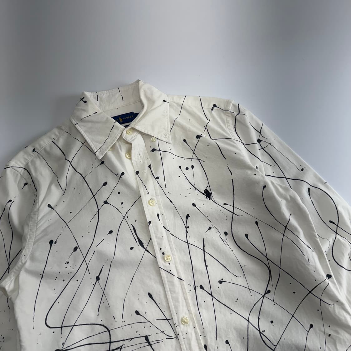 Polo 폴로 블랙 포니 패턴 화이트 셔츠 상품이미지4