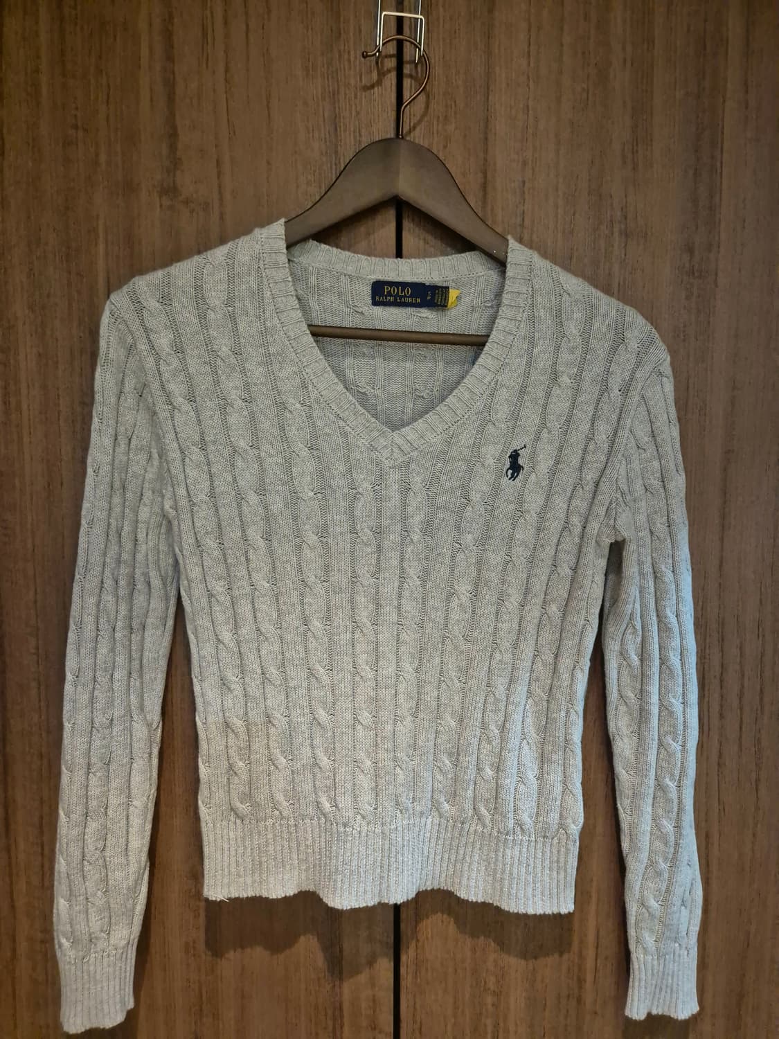 [M]  Polo 케이블니트 V넥 스웨터 상품이미지3