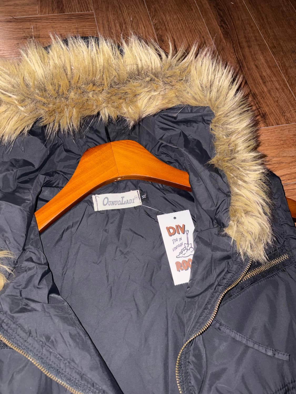 빈티지 퍼 패딩조끼 상품이미지7