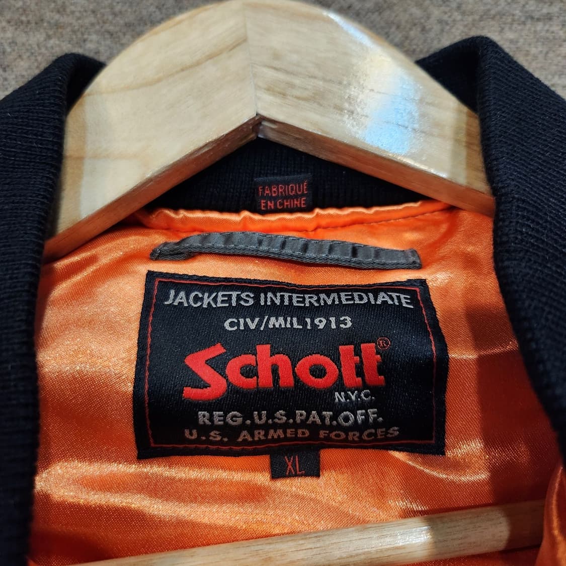 새상품)Schott nyc 쇼트 MA-1 자켓 XL 봄버 상품이미지6