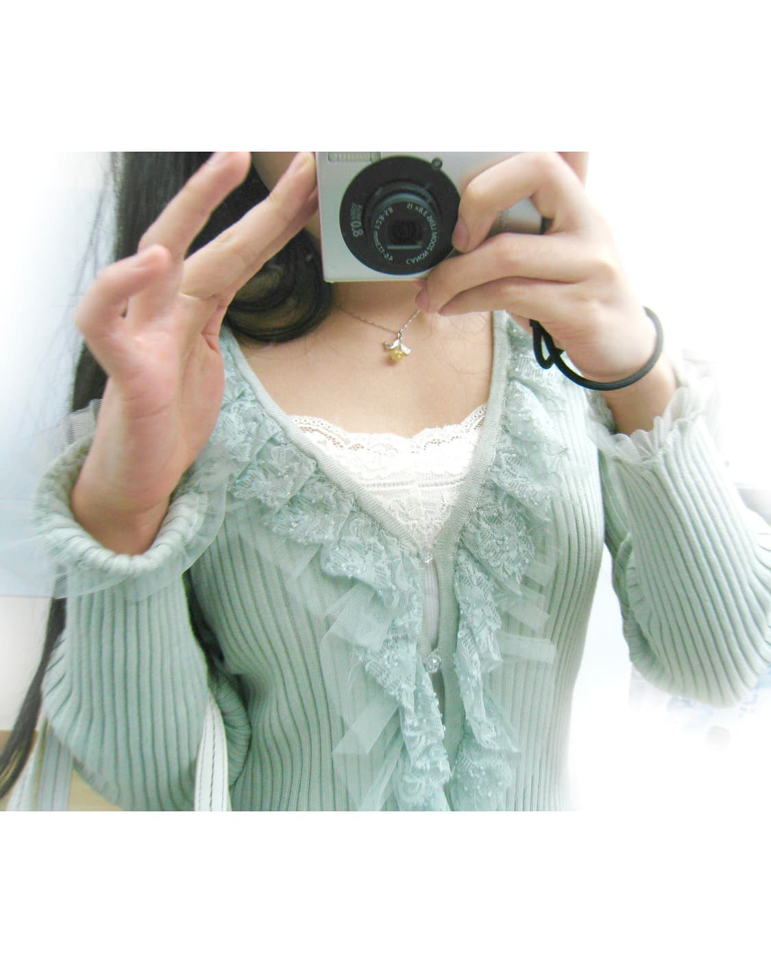  에메랄드 클리어 가디건 상품이미지3