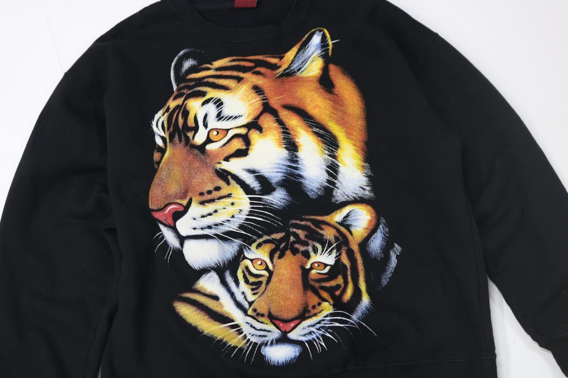 IMPORT GEAR 임포트기어 빈티지 타이거 그래픽 블랙 맨투맨 상품이미지3