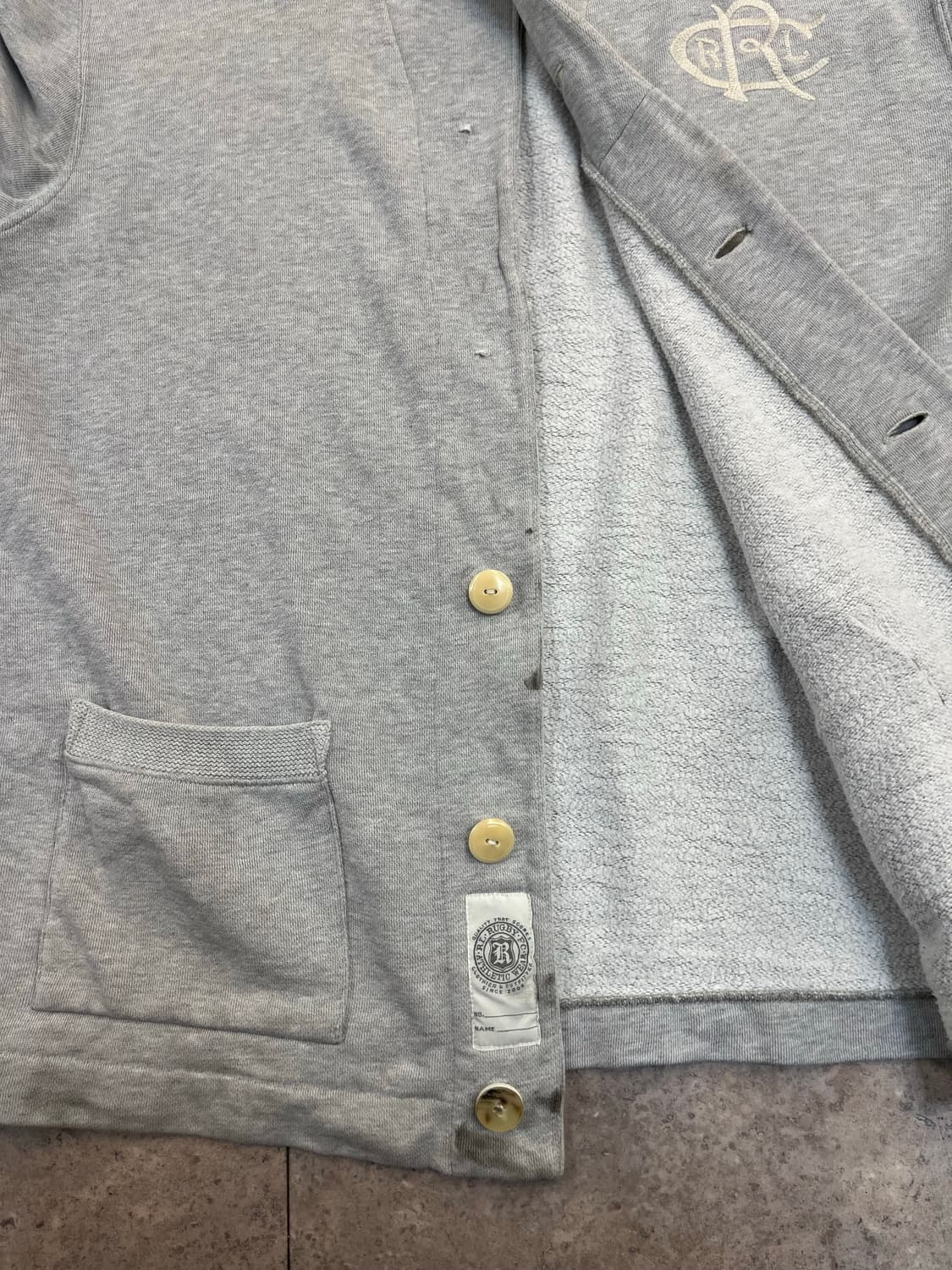 랄프로렌 럭비 가디건 그레이 L #csz3243 상품이미지6