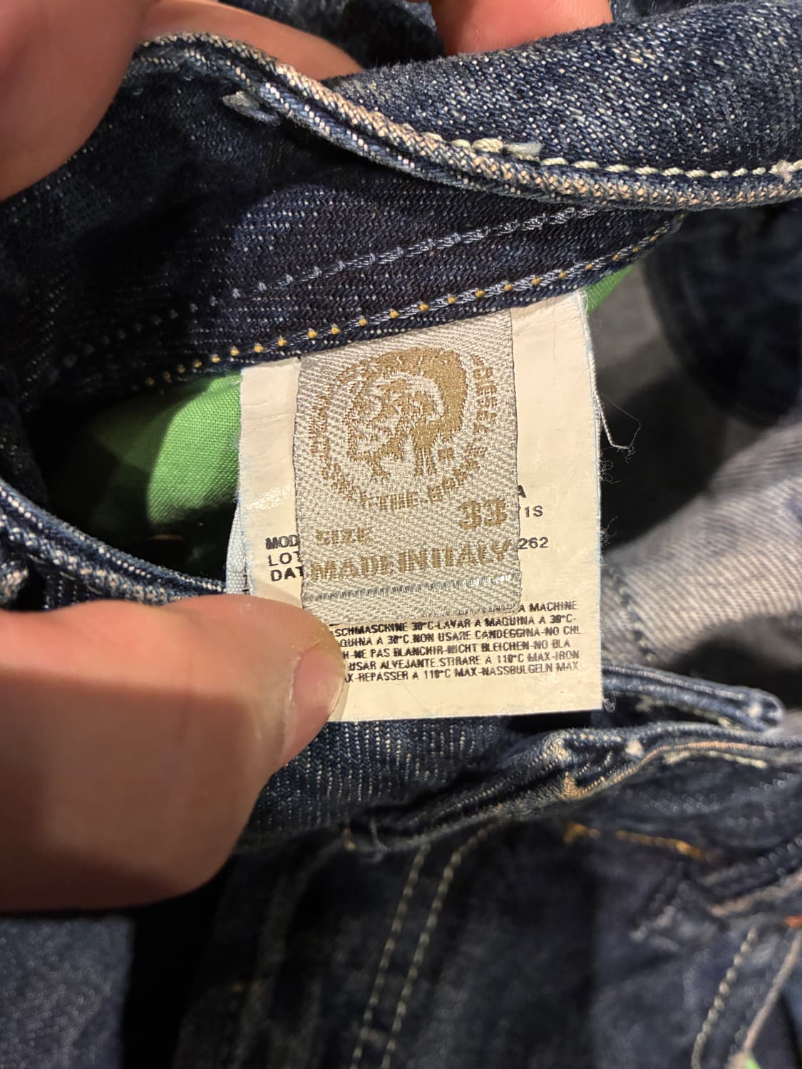 33) 디젤 zathan 워싱 데님 made in italy 상품이미지2