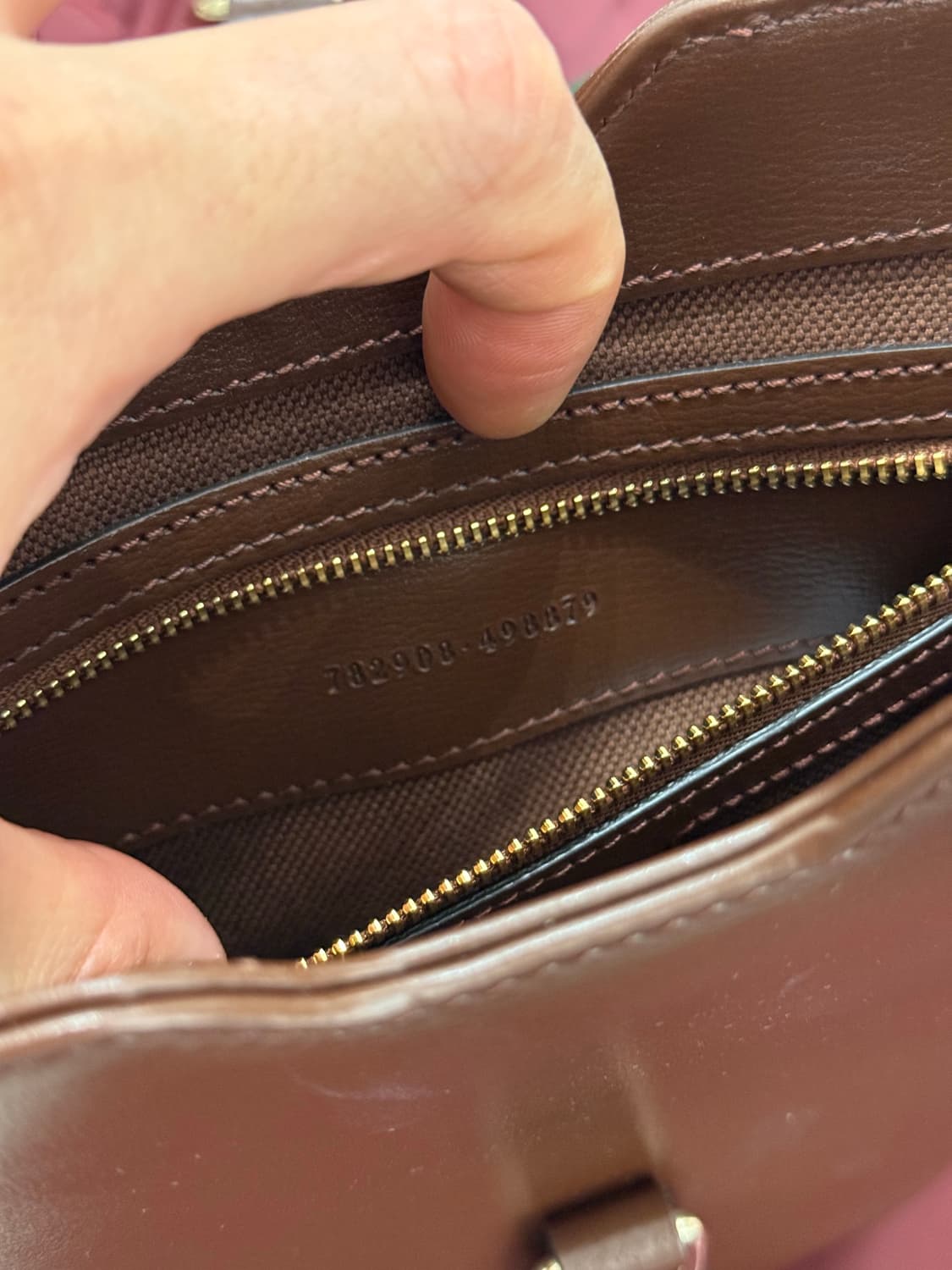 구찌 미니 버킷 숄더백 로쏘 앙코라 레더 상품이미지8