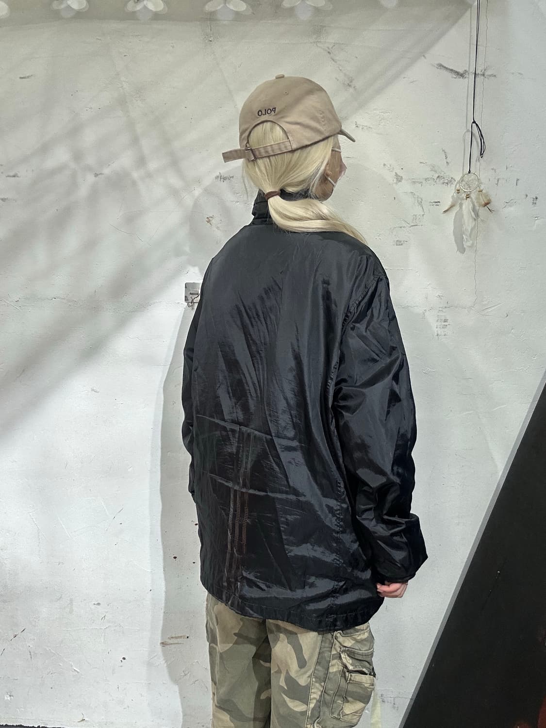 아디다스 블랙 로고 바람막이 자켓 105 상품이미지3