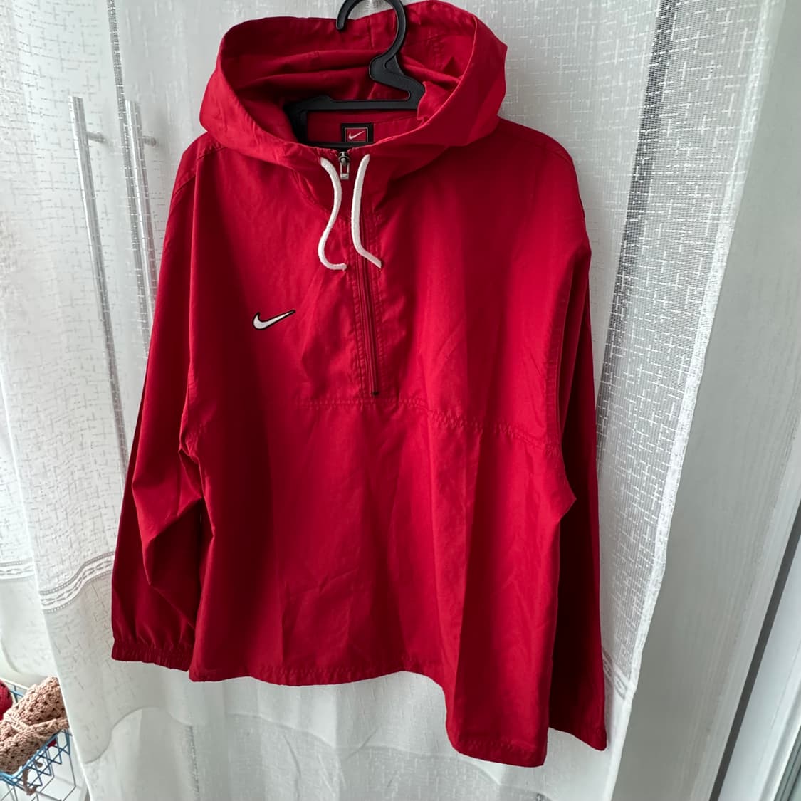 나이키 레트로 레드 바람막이 후드 아노락 상품이미지1