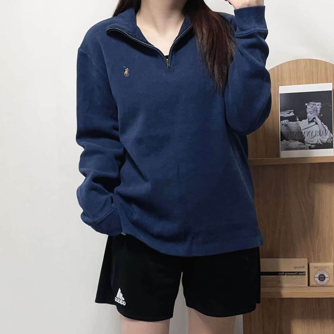 [정품] 폴로 네이비 / 멀티포니 반집업 [ M ] 상품이미지1