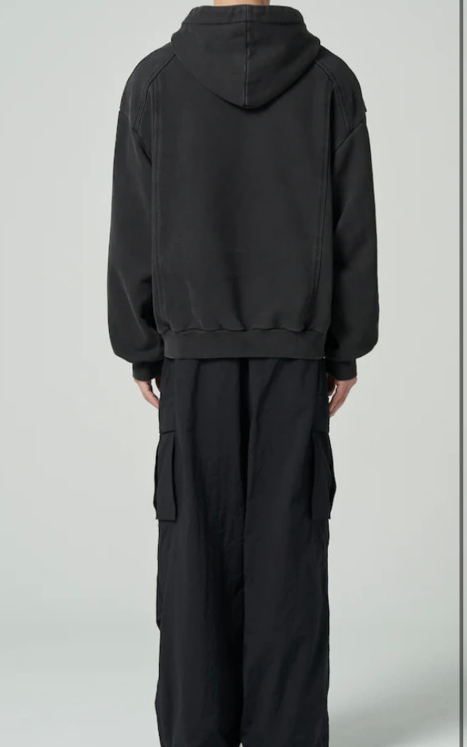 준지 23fw 코튼 스티치 가먼트다잉 후드 S 상품이미지2