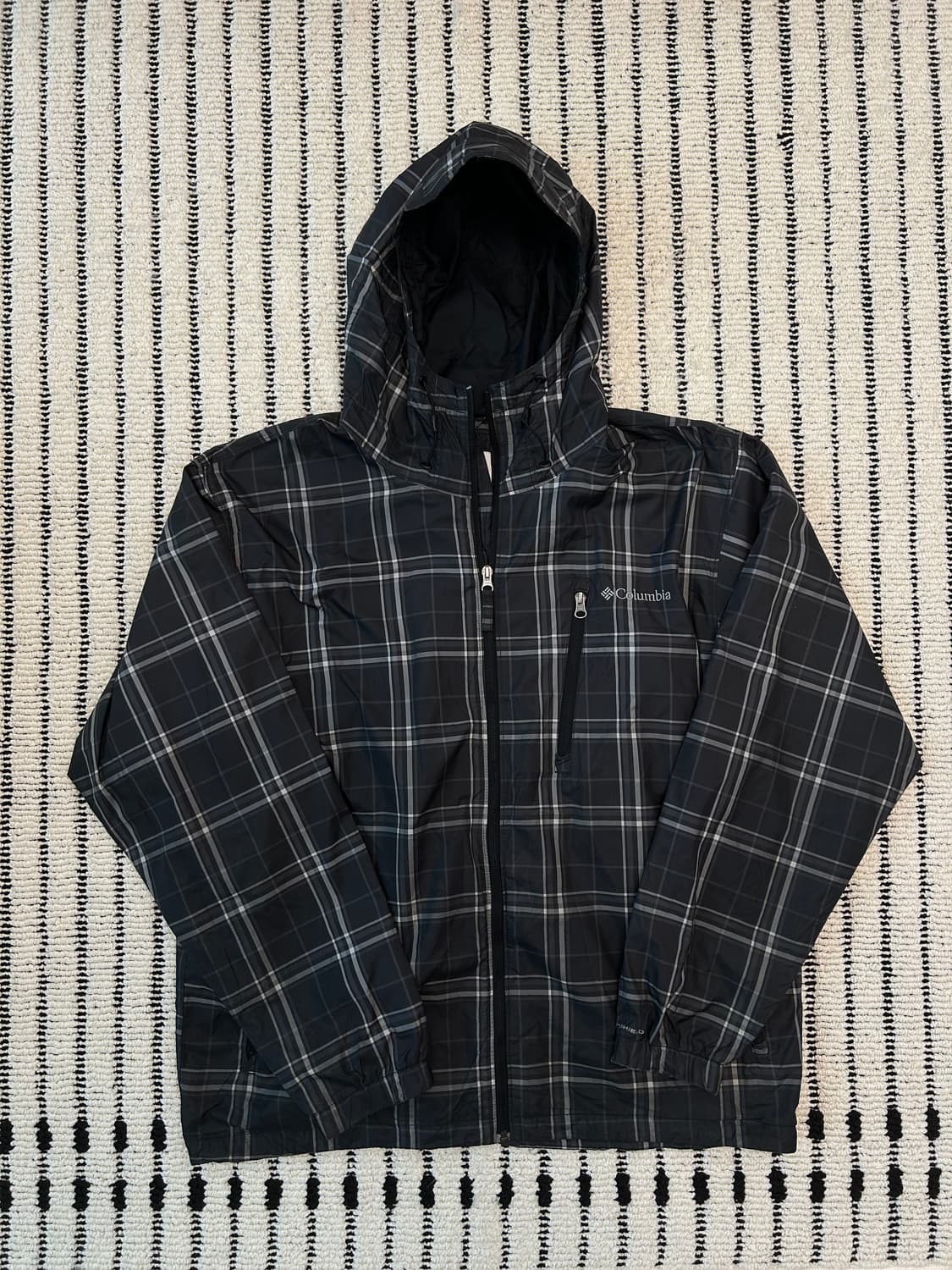 콜럼비아(columbia) 체크 패턴 바람막이 상품이미지1