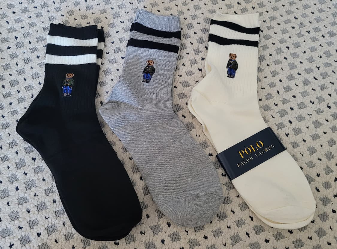 (택포.수수료포함)  새제품 폴로 남성 양말 3종 셋트 상품이미지2