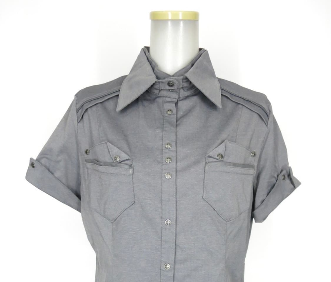 Ozz Croce 오즈온 반소매 그레이 셔츠 ozz on 상품이미지1