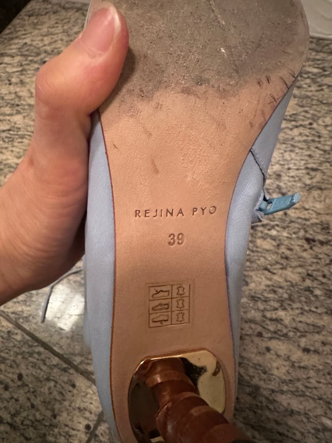 레지나표 시몬 앵클부츠 39 스카이블루 상품이미지8