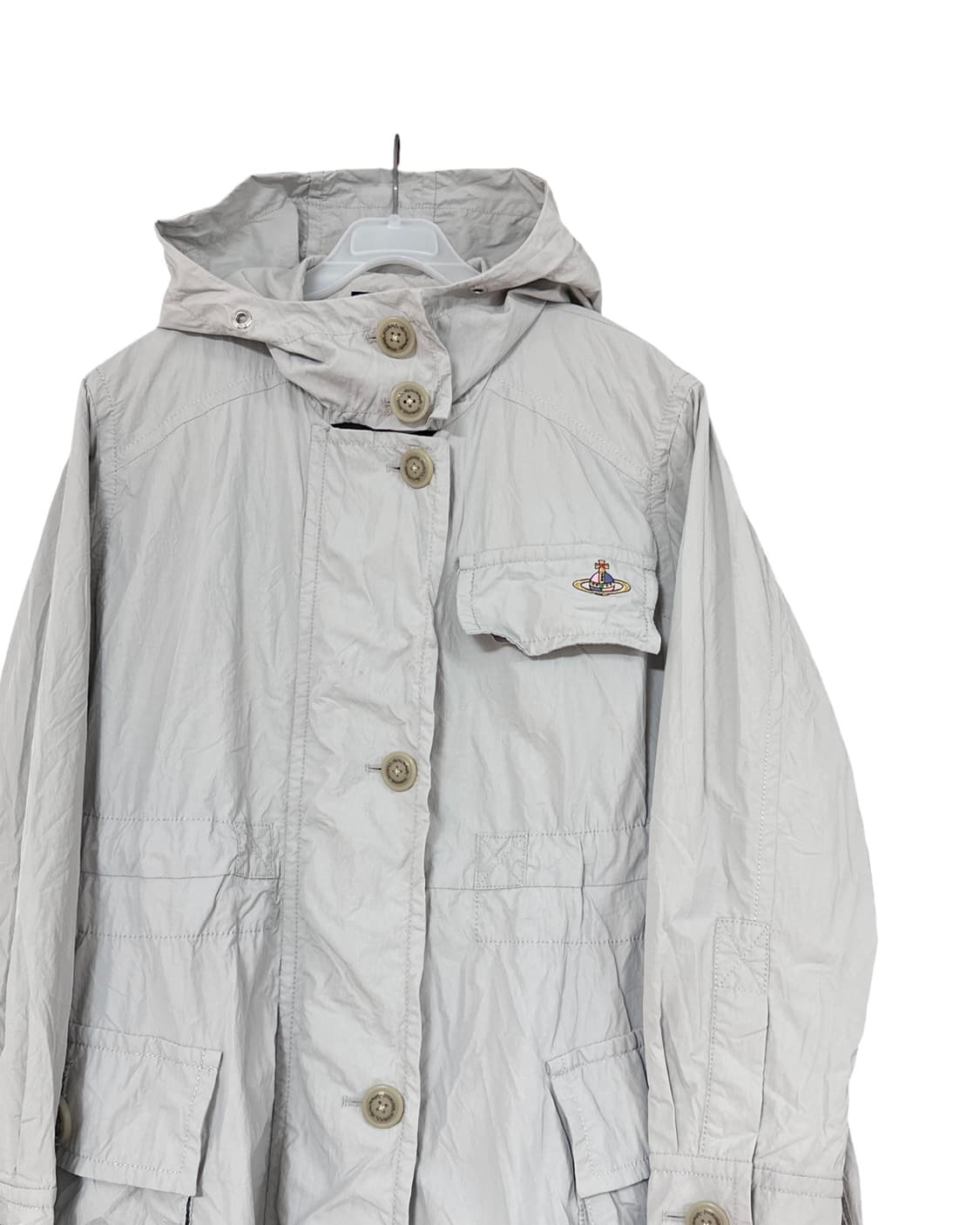 비비안웨스트우드 로고 후드 롱 트렌치코트 상품이미지2