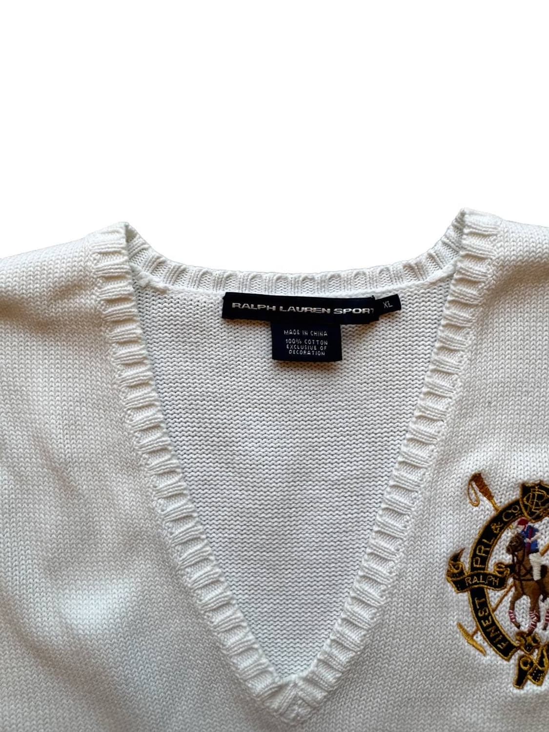 폴로 랄프로렌 브이넥 코튼 스웨터 상품이미지4