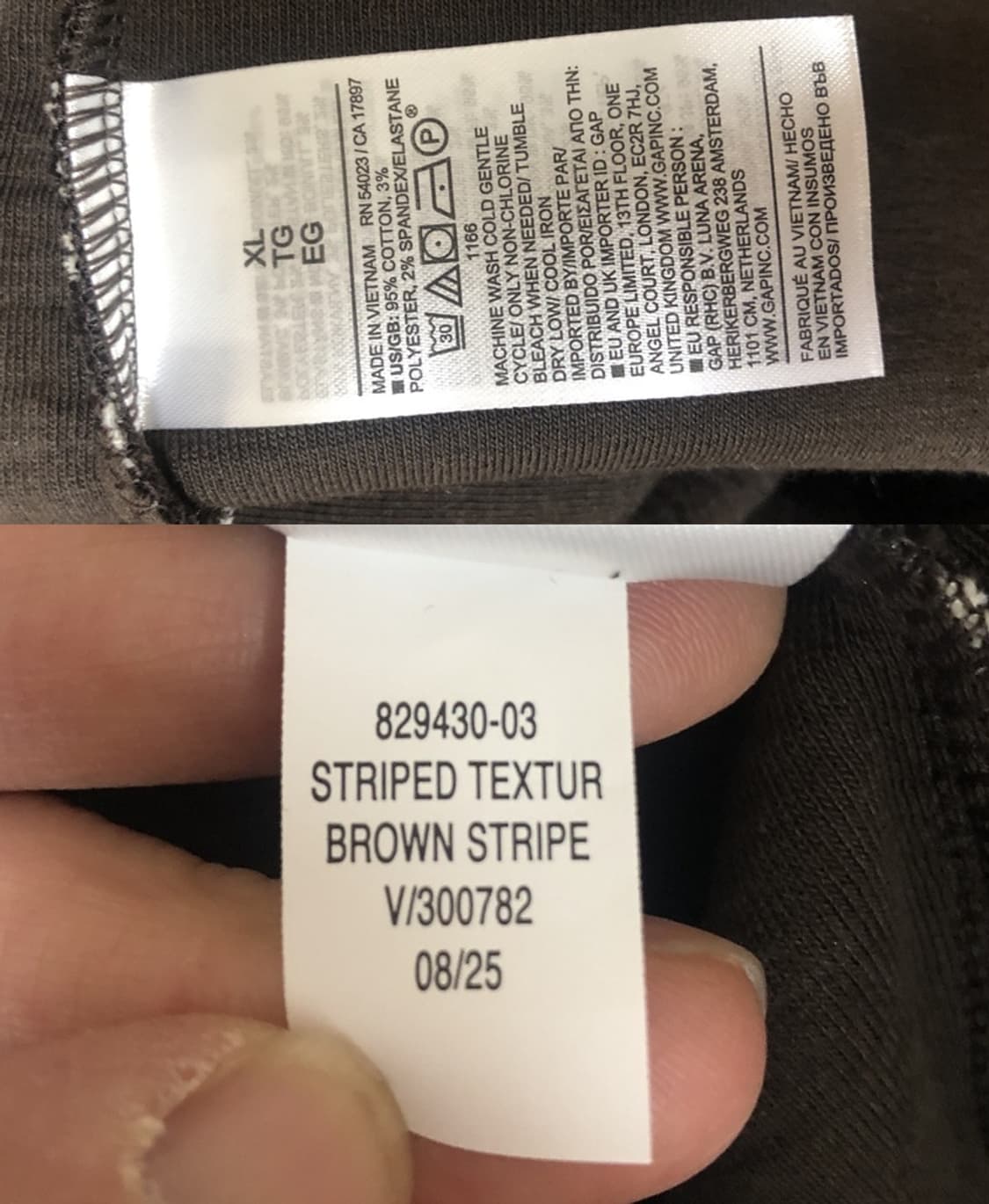 바나나리퍼블릭(BR) 믹스드 스트라이프 릴렉스 져지 티셔츠 XL(해외) 상품이미지9