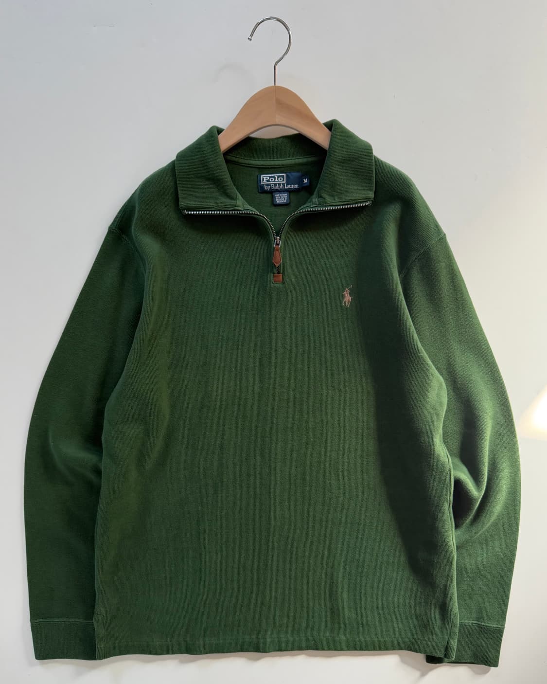 Polo 폴로 랄프로렌 딥그린컬러 코튼 하프집업 상품이미지1