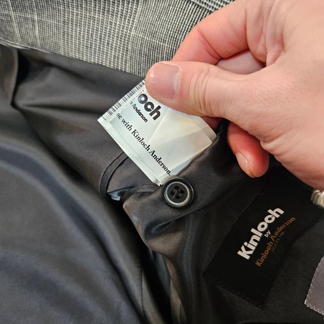 킨록 엔더슨(Kinloch) 투버튼 그레이 체크 블레이져 자켓 상품이미지7