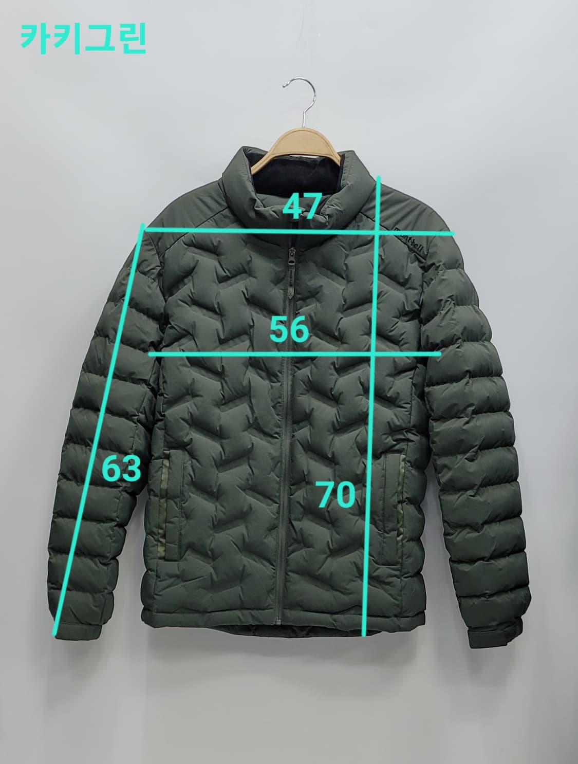 (새상품급) 몽벨 튜브 테크 신클라우드 패딩 자켓 / 남 100 카키그린 상품이미지10