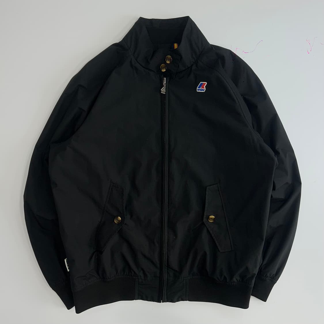 K•way 스몰로고 버튼업 블랙 바람막이 상품이미지3