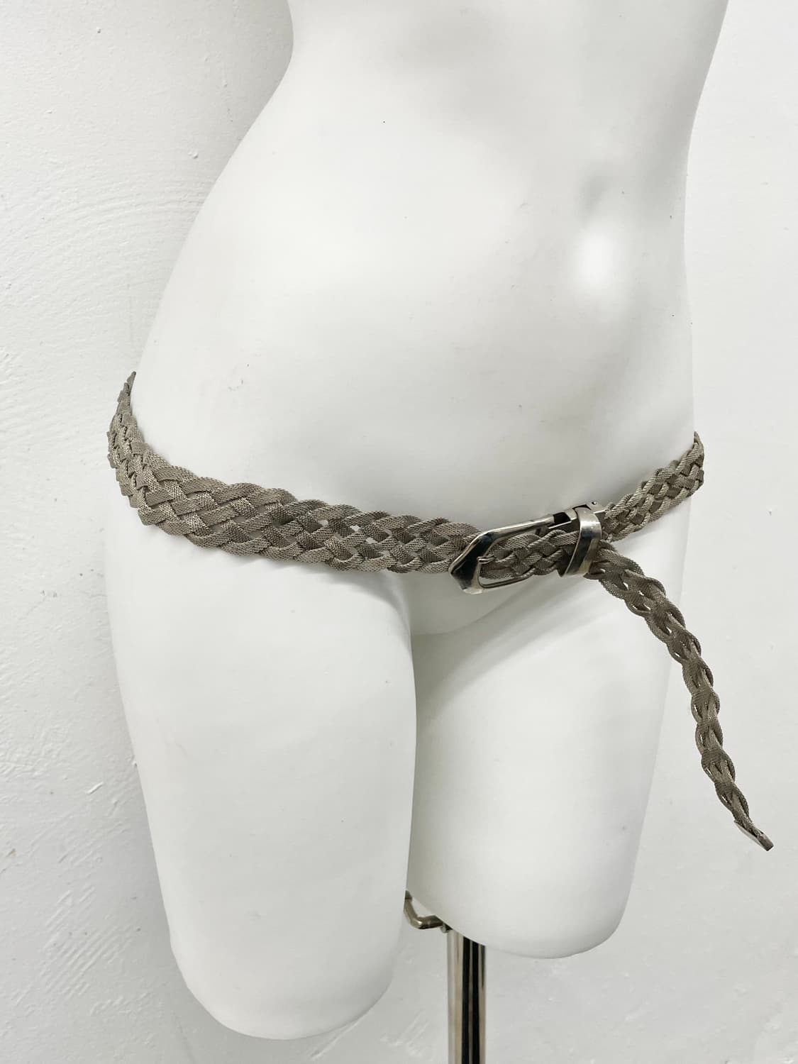 락시크 실버 위빙 버클 벨트 상품이미지3