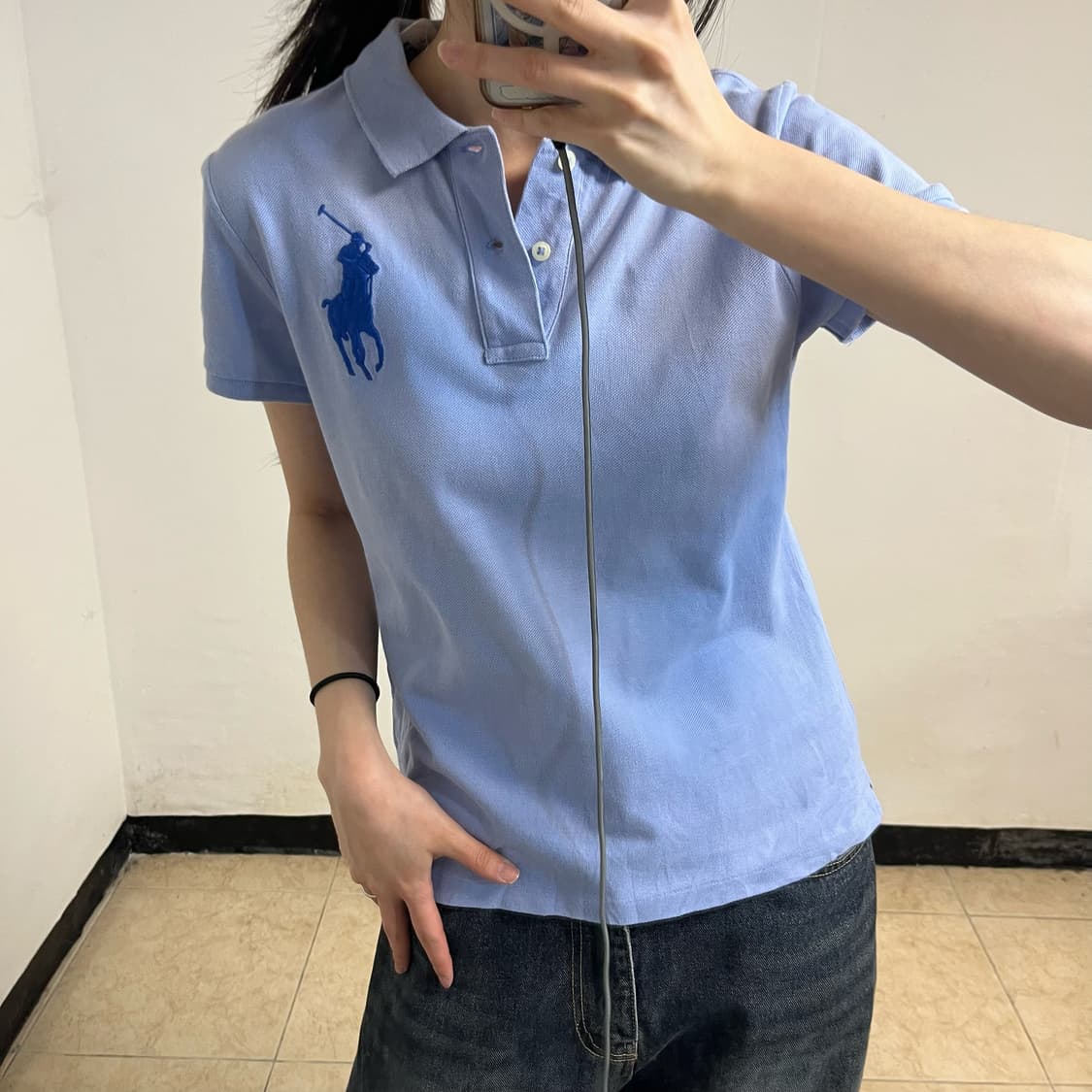 Polo  Lavender Big Pony Collar T-Shirt  상품이미지3
